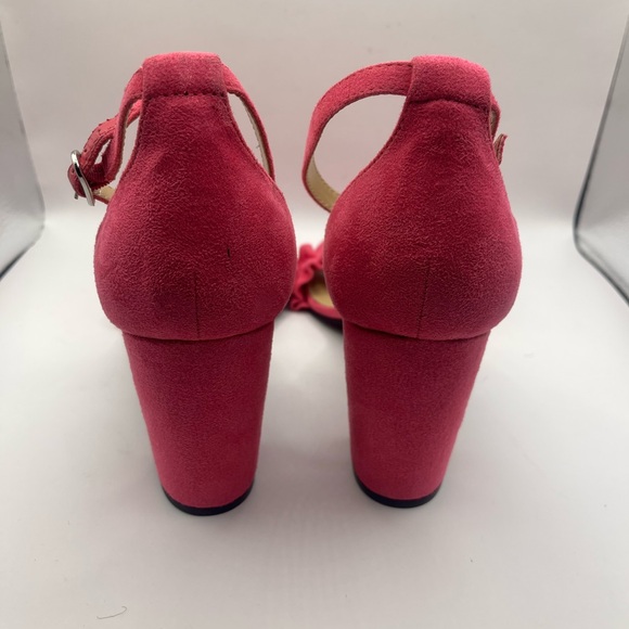 Unisa Fuchsia Ruffle Strap Heels - Picture 6 of 6
